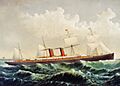 SS Oregon (Guion Line)- Currier&Ives (1883)