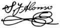 Signature of Severo Fernández Alonso Caballero (1849-1925)