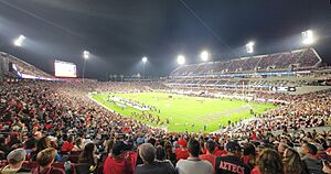 Snapdragon Stadium interior-Night panorama view 1