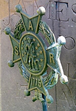 Sons of the American Revolution plaque at Opequon Presbyterian Church Cemetery, Opequon, Virginia - Sarah Stierch