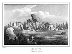 Storkyro 5 verst från kyrkan - Johan Knutson - Finland framställdt i teckningar - 103