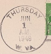Thursday WV Postmark