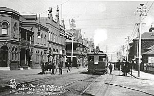 Tram in Scott St Newcastle NSW