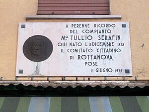 Tullio Serafin plaque (Rottanova, Cavarzere)
