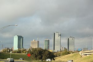 Partial view of the downtown skyline