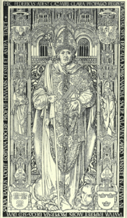 01503 Gravierte Platte vom Grabmal des Kardinals Friedrich in der Kathedrale zu Krakau