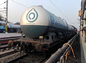 A Railway Milk wagon at Renigunta Junction