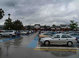 A very wet day at Cheshire Oaks shopping centre - geograph.org.uk - 951025
