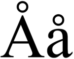 A with Ring in Doulos SIL.