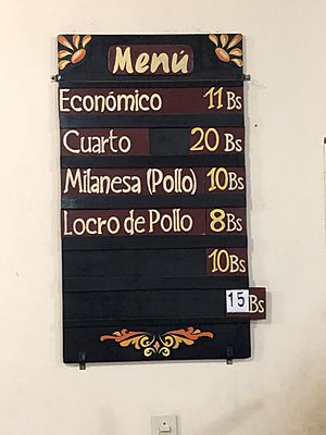 Bolivian cuisine menu