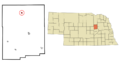 Boone County Nebraska Incorporated and Unincorporated areas Petersburg Highlighted