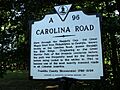 Carolina Road Historic Marker Franklin County Virginia