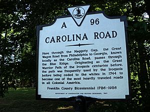 Carolina Road Historic Marker Franklin County Virginia