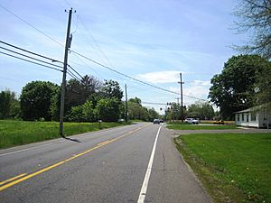 Looking south along CR 668 towards CR 630