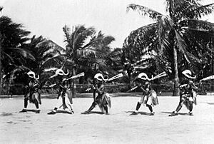 Dancers on Masig Island, 1931