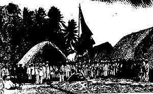 Declaration of a protectorate on Abemama by Captain Davis, 27th May 1892