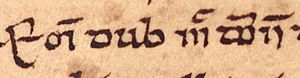 Eóin Dubh Mac Domhnaill (Oxford Bodleian Library MS Rawlinson B 489, folio 76v)