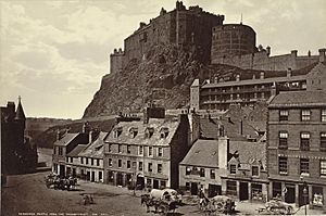 Edinburgh Castle from Grass Market