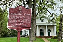 First Congregational Church, Chester, NJ - information sign