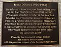Frank O'Hara Historic Plaque