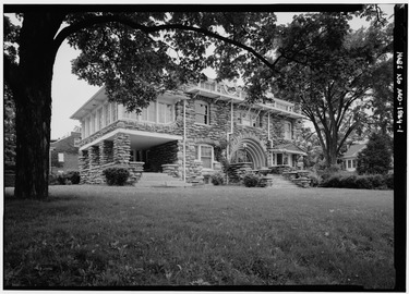 GENERAL VIEW FROM SOUTHEAST OF EAST FRONT - Mineral Hall, 4340 Oak Street, Kansas City, Jackson County, MO