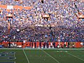 Gators fans with Meyer sign