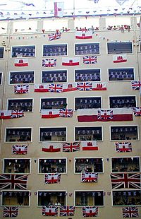 Gibraltar Tercentenary flag display