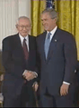 Gordon B. Hinckley and George W. Bush