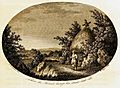 Half-title oval 'where the hermit hangs his straw-clad cell' Natural History of Selborne