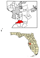 Location of Apollo Beach in Hillsborough County, Florida.
