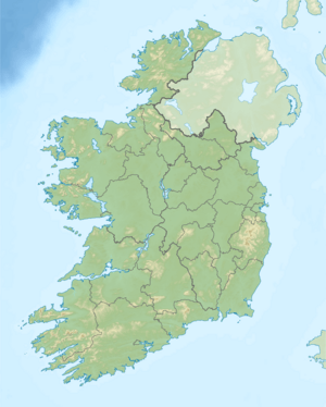 Map showing the location of the river mouth in Ireland