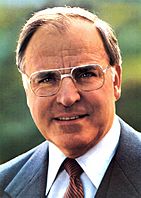 Portrait of Helmut Kohl on a CDU election poster