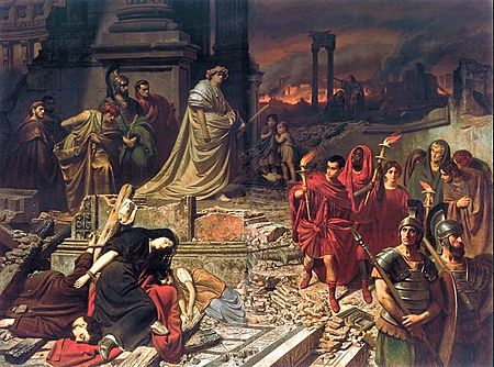 Karl von Piloty Nero Róma égését szemléli