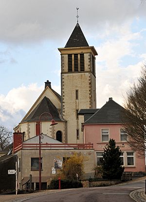 The church of Sainte-Aldegonde in Reckange-sur-Mess