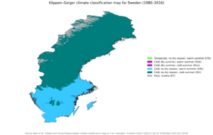 Koppen-Geiger Map SWE present