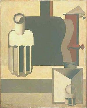 Le Corbusier (Charles-Édouard Jeanneret), 1920, Guitare verticale (2ème version), oil on canvas, 100 x 81 cm, Fondation Le Corbusier, Paris
