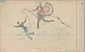 Ledger Drawing - Arapaho warrior and U.S Soldier