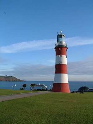Lighthouse on Plymouth Hoe - geograph.org.uk - 222092
