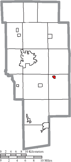 Location of Jeromesville in Ashland County