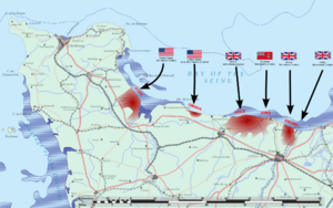 Map of the D-Day landings