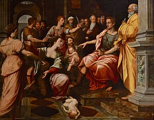 Michiel Coxie - The judgement of Solomon