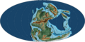 Mollweide Paleographic Map of Earth, 285 Ma (Artinskian Age)