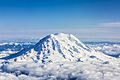 Mount Rainier from 30,000 feet