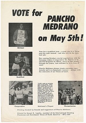 Pancho Medrano campaign leaflets, Sergeant at Arms for UAW Local 645 (10019441)
