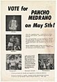 Pancho Medrano campaign leaflets, Sergeant at Arms for UAW Local 645 (10019441)