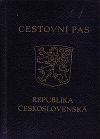 Passport czechoslovakia 1947