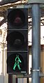 Pedestrian signal Switzerland Lugano traditional green 20101231a