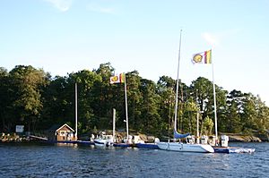 Petrol Station Pier for Boats in Stockholm