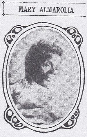 Photo of Mary Ann Shiner Almarolia, daughter of Michael Shiner, Washington Times (Washington, D.C.) Sept 5 1904,p.10