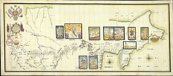 Pjotr Tschaplin - Karte der Kamtschatka-Expedition